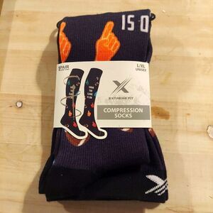 𝅺extreme fit compression socks blue new in package size L/XL unisex